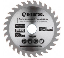 Пильный диск по дереву, 125 х 22.2мм, 30зуб - TM Intertool
