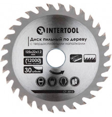 Пильный диск по дереву, 125 х 22.2мм, 30зуб - TM Intertool