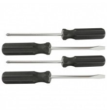 Набор отверток 4шт, SL5x100; 6x100; PH1x100; 2x100, углерод. сталь, пласт. рукоятка ТМ Sparta