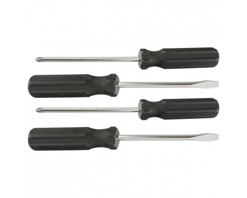 Набор отверток 4шт, SL5x100; 6x100; PH1x100; 2x100, углерод. сталь, пласт. рукоятка ТМ Sparta Набор отверток 4шт, SL5x100; 6x100; PH1x100; 2x100, углерод. сталь, пласт. рукоятка ТМ Sparta