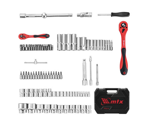 Набор инструментов 94 предмета, CrV, 1/2, 1/4" - ТМ MTX