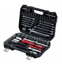 Набор инструментов 82 предмета, CrV, 1/2", 1/4" - ТМ MTX