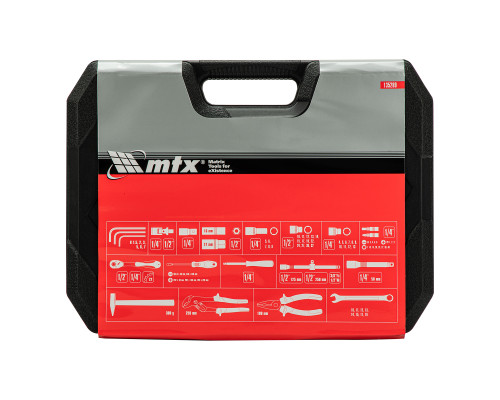 Набор инструментов 76 предметов CrV, 1/2", 1/4" - ТМ MTX