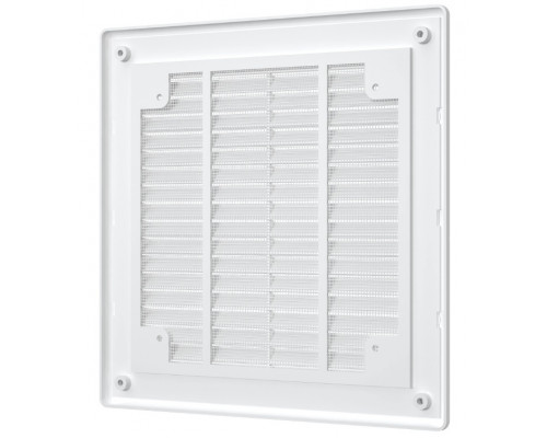 Решетка вентиляционная разъемная вытяжная с сеткой АБС 208мм х 208мм, бел. - ТМ VE