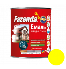 Желтая эмаль ПФ-115, Fazenda, 2,8кг, 6 шт