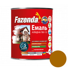 Желто-коричневая эмаль ПФ-115, Fazenda, 2,8кг, 6 шт