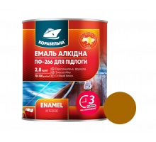 Желто-коричневая эмаль ПФ-266, ТМ Корабельная, 2,8 кг, 6 шт