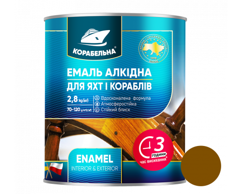 Коричневая эмаль ПФ-115 ТМ Корабельная, 0,25 кг, 12шт Коричневая эмаль ПФ-115 ТМ Корабельная, 0,25 кг, 12шт