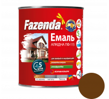 Коричневая эмаль ПФ-115, Fazenda, 0,9кг, 6 шт