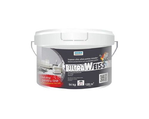 Краска Modem Ultra Weiss 14 кг латексная для внутр. работ