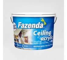 Краска ВД для стен и потолков "Ceiling Acrylic", Fazenda 10 л/12,6кг
