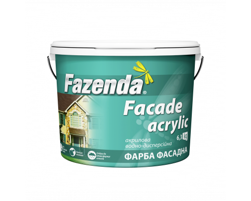 Краска ВД фасадная "Fasade Acrylic ", Fazenda 1,0 л/1,2 кг (6шт)