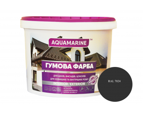 Краска резиновая универсальная графит RAl 7024 3,6 кг ТМ Корабельная Краска резиновая универсальная графит RAl 7024 3,6 кг ТМ Корабельная