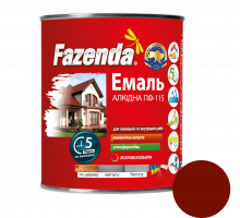 Красно-коричневая эмаль ПФ-115, Fazenda, 2,8кг, 6 шт