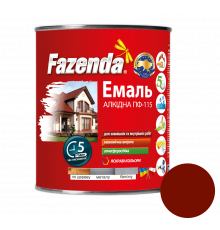 Красно-коричневая эмаль ПФ-115, Fazenda, 2,8кг, 6 шт