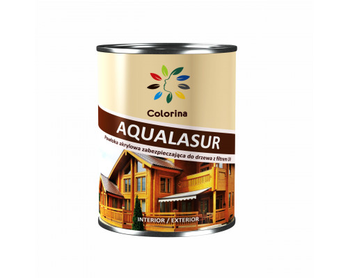 Лазурь AQUALASUR белая 701, ТМ Colorina,0,75 л Лазурь AQUALASUR белая 701, ТМ Colorina,0,75 л
