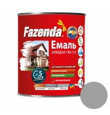 Серая эмаль ПФ-115, Fazenda, 0,9кг, 6 шт
