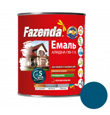 Синяя эмаль ПФ-115, Fazenda, 0,9кг, 6 шт