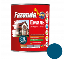 Синяя эмаль ПФ-115, Fazenda, 2,8кг, 6 шт
