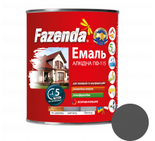 Темная-серая эмаль ПФ-115, Fazenda, 2,8кг, 6 шт