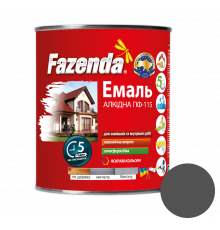 Темная-серая эмаль ПФ-115, Fazenda, 2,8кг, 6 шт