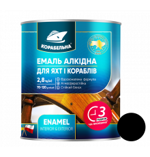Черная  эмаль ПФ-115 ТМ Корабельная, 0,25 кг, 12 шт