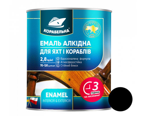 Черная эмаль ПФ-115 ТМ Корабельная, 0,25 кг, 12 шт Черная эмаль ПФ-115 ТМ Корабельная, 0,25 кг, 12 шт