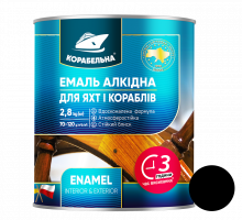 Черная  эмаль ПФ-115 ТМ Корабельная, 0,9 кг, 6 шт