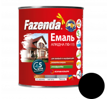 Черная эмаль ПФ-115, Fazenda, 0,9кг, 6 шт