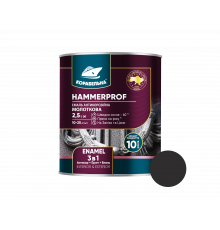 Эмаль на ржавчину 3в1 с молотковым эффектом ТМ Корабельная, антрацит №110, 0,75 л