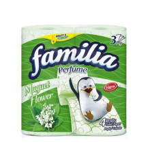 Бумага туалетная 3х слойн. 4 рулона Perfume Muguet Flower Familia (в уп. 12 шт)