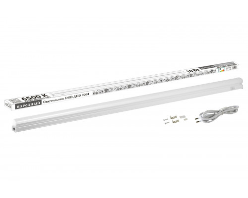 Светильник LED ДПО 2001 10Вт, 6500К, IP40, Народный (уп.1шт) - ТМ TDM