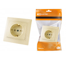 Розетка 2П+З с защ. шт. 16А 250В IP42 сл. кость "Таймыр" (уп.10шт) - ТМ TDM