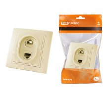 Розетка телефонная RJ11 + компьютерная RJ45 сл. кость "Таймыр" - ТМ TDM