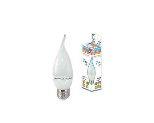 Лампа светодиодная СВЕЧА НА ВЕТРУ WFС37-7 Вт-230 В -6500 К–E27 (свеча на ветру) Народная - TM TDM Лампа светодиодная СВЕЧА НА ВЕТРУ WFС37-7 Вт-230 В -6500 К–E27 (свеча на ветру) Народная - TM TDM