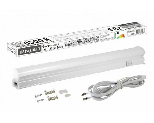 Светильник LED ДПО 2001 5Вт, 6500К, IP40, Народный (уп.1шт) - ТМ TDM