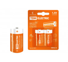 Элемент питания LR14 C Alkaline 1,5V BP-2 (уп.24шт) - ТМ TDM