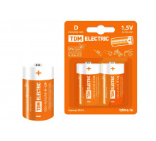 Элемент питания LR20 D Alkaline 1,5V BP-2 (уп.12шт) - ТМ TDM