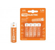 Элемент питания LR6 AA Alkaline 1,5V BP-4 (уп. 4шт) - ТМ TDM
