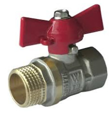 Кран шаровой полнопроходной НВ 2  р/бабочка, PN 20 NV-V002 КБ Water Valve