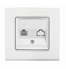 Розетка комп. одинарная (RJ45 CAT5), серия Linnera S (уп.12шт) - TM VIKO