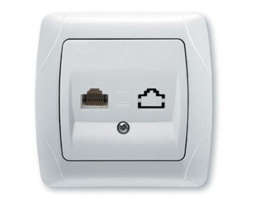 Розетка комп. одинарная (RJ45 CAT5), серия Carmen (уп.12шт) - TM VIKO