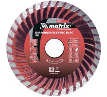 Диск алмазн. 115 x 2,0 х 22,2 мм TURBO PROFESSIONAL, сухая резка (уп.10шт) - ТМ MTX