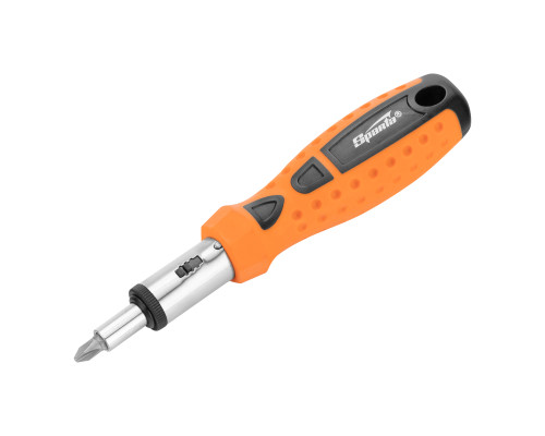 Отвертка реверсивная, биты, головки торцевые, 14шт., - ТМ Sparta.