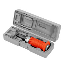 Отвертка ударная 1/2", набор бит, 6шт., прорезин. рукоятка, в пласт. футляре-TM MTX