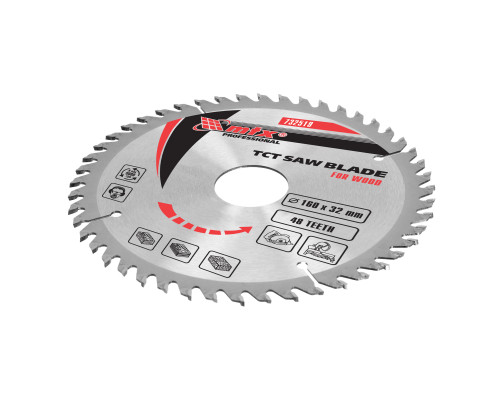 Пильный диск по дереву, 160 х 32мм, 48 зуб,  (уп.10шт) - ТМ MTX