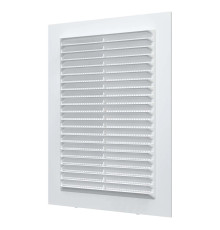 Решетка вентиляционная вытяжная с сеткой АБС 130мм х 180мм, бел. - ТМ VE