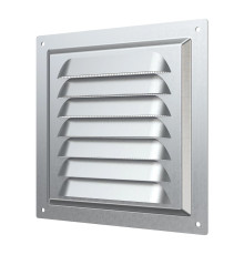 Решетка вентиляционная вытяжная стальная с оцинкованным покрытием 150мм х 150мм - ТМ VE