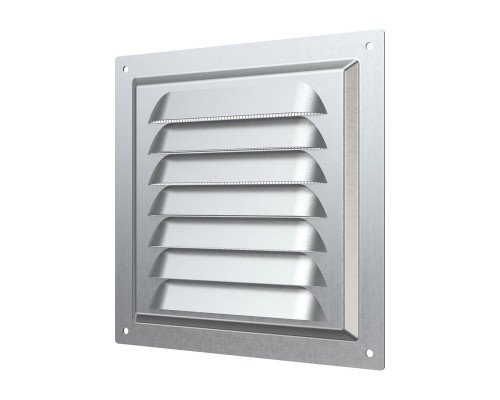 Решетка вентиляционная вытяжная стальная с оцинкованным покрытием 150мм х 150мм - ТМ VE