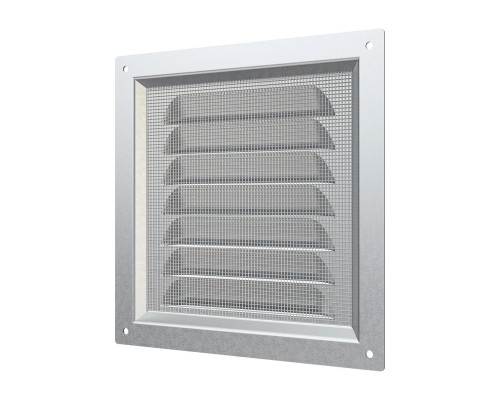 Решетка вентиляционная вытяжная стальная с оцинкованным покрытием 150мм х 150мм - ТМ VE
